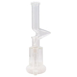 Straight White Honey Comb Glass Bong