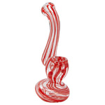 Red Colored Insideout Mini Glass Bubbler