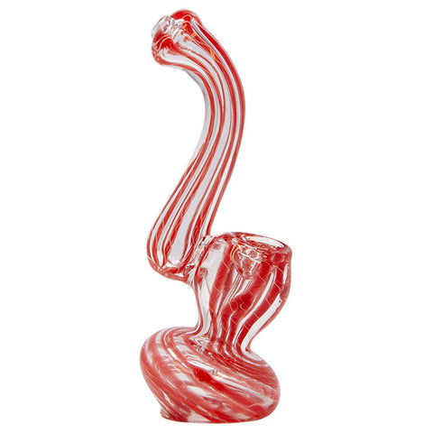 Red Colored Insideout Mini Glass Bubbler