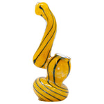 Yellow Colored Insideout Mini Glass Bubbler