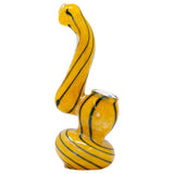 Yellow Colored Insideout Mini Glass Bubbler