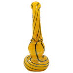 Yellow Colored Insideout Mini Glass Bubbler