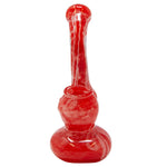 Red Colored Insideout Mini Glass Bubbler