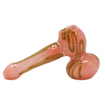 Peach Colored Insideout Mini Glass Hammer