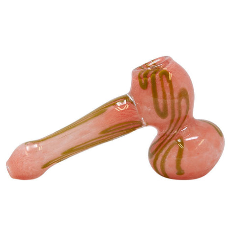 Peach Colored Insideout Mini Glass Hammer
