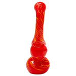 Red Insideout Medium Glass Bubbler