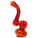 Orange Insideout Medium Glass Bubbler