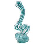 Sky Blue Insideout Medium Glass Bubbler