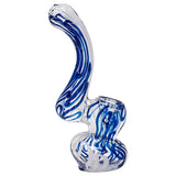 Blue Insideout Medium Glass Bubbler
