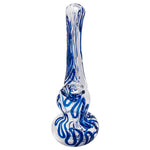 Blue Insideout Medium Glass Bubbler