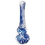 Blue Insideout Medium Glass Bubbler