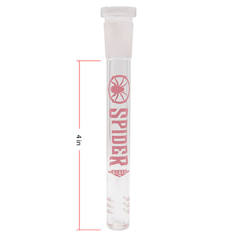 Pink Spider Glass Stem 4 Inches