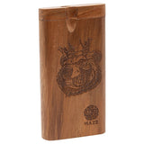 Maze Bear with Crown Teak Wood Dugout