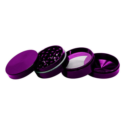 Purple Plain Aluminium Grinder 56MM