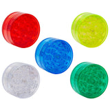 Assorted Color 3 Part Plastic Grinders Display Of 12