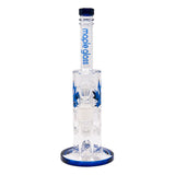 Blue Honey Comb With Tree Percolator And Splash Guard Maple Glass Bong