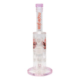 Pink Honey Comb With Tree Percolator And Splash Guard Maple Glass Bong