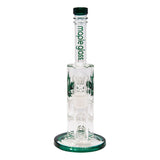 Teal Honey Comb With Tree Percolator And Splash Guard Maple Glass Bong