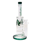 Teal Honey Comb With Tree Percolator And Splash Guard Maple Glass Bong