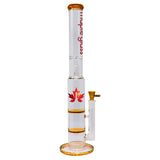Amber Maple Glass Double Honey Comb Bong With Splash Guard