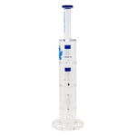Blue Maple Glass Bong With Triple Tire Perc 18 Inches