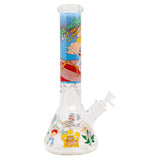 Rick N Morty And The Simpsons 14 Inches Glass Bong