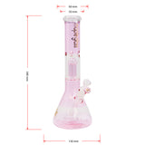 Pink Maple Glass Tree Percolator Bong 14 Inches