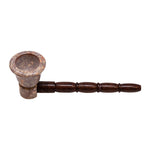 Wood Pipe With Light Color Stone Bowl 5 Inches