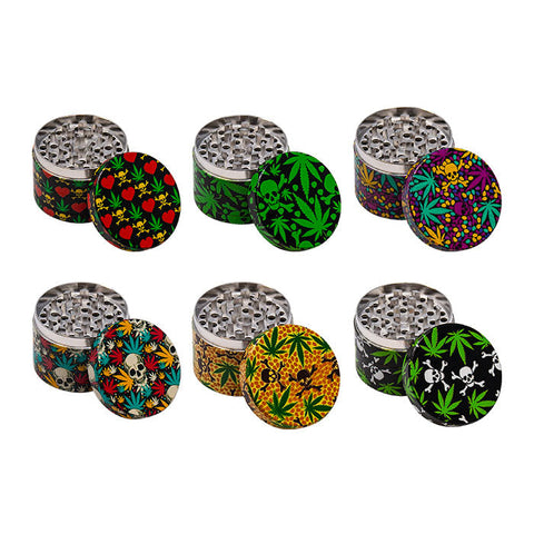 Skull 4 Stage Grinder Display Of 12