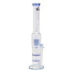Purple Maple Glass Double Honey Comb Perc With Tree Perc And Splash Guard 20 Inches