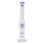Purple Maple Glass Double Honey Comb Perc With Tree Perc And Splash Guard 20 Inches