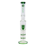 Green Maple Glass Double Honey Comb Perc With Tree Perc And Splash Guard 20 Inches