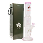 Pink Maple Glass Tire Perc Bong 14 Inches
