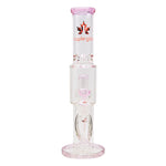 Pink Maple Glass Tire Perc Bong 14 Inches