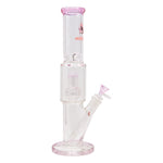 Pink Maple Glass Tire Perc Bong 14 Inches