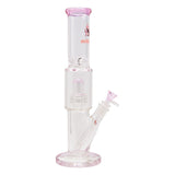 Pink Maple Glass Tire Perc Bong 14 Inches