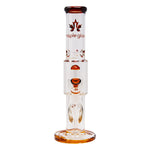 Amber Maple Glass Tire Perc Bong 14 Inches