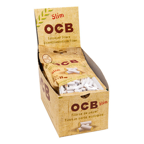 OCB Organic Unbleached Slim Filter Display Of 10