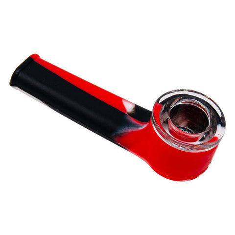 CANNATONIK Black Silicone PIPE WITH GLASS BOWL