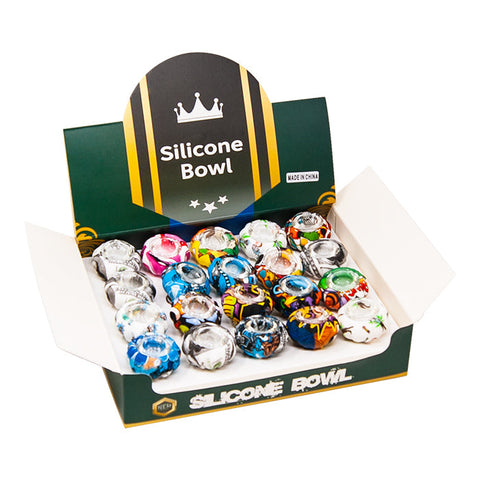 Round Shaped Graphics Design Silicon Bowls 14 And 19mm