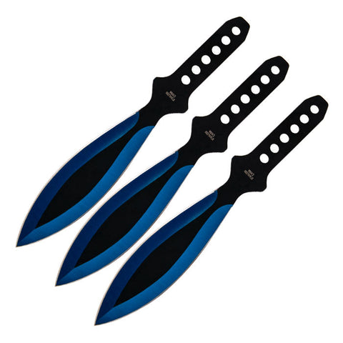 Blue  Shadow Triple Throw Knife