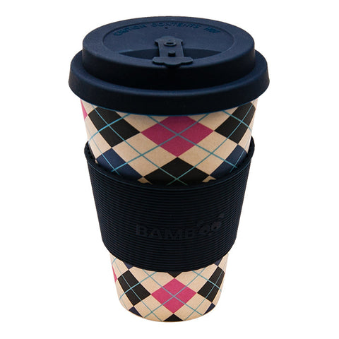 Plaid Design Bamboo Mug