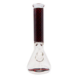 LV 9mm Thick Red Color Glass Beaker Bong 14 Inches