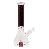 LV 9mm Thick Red Color Glass Beaker Bong 14 Inches