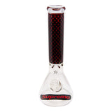 LV 9mm Thick Red Color Glass Beaker Bong 14 Inches