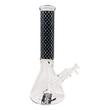 LV 9mm Thick Light Blue Color Glass Beaker Bong 14 Inches