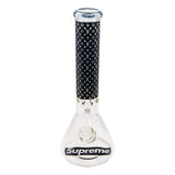LV 9mm Thick Light Blue Color Glass Beaker Bong 14 Inches
