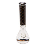LV 9mm Thick Golden Color Glass Beaker Bong 14 Inches
