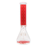 LV 9mm Thick White Color Glass Beaker Bong 14 Inches