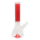 LV 9mm Thick White Color Glass Beaker Bong 14 Inches